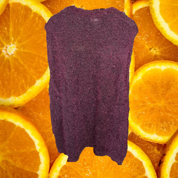 Catherine's Maroon Long Open Front Sweater Size 4X - Picture 4 of 5